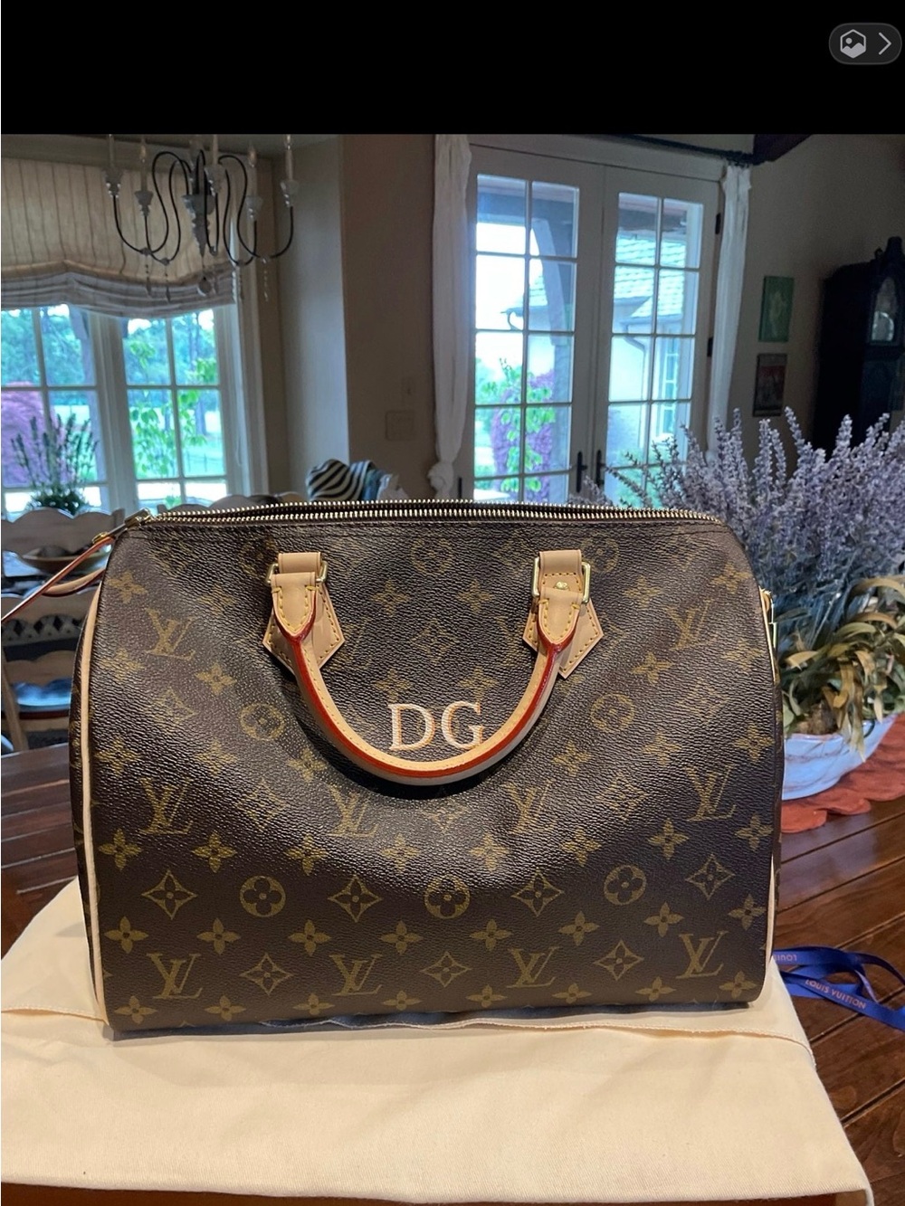 Louis Vuitton Monogram Canvas Speed 30 Satchel in Brown with dust bag